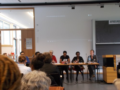 Panellists involved in the roundtable discussion, "Why is my professor not black?" - chaired by Susheila Nasta (Open University). 17 September 2015.